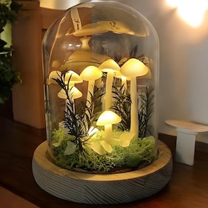 Enchanted Mushroom Night Light – Handmade Glowing Lamp for Bedroom, Kids’ Room & Magical Home Décor