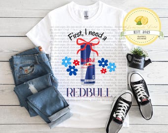RedBull energy png, first RedBull, png, Tshirt png, energy drink png