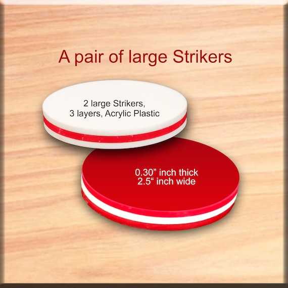 Wooden Carrom Coins Set - 24 Coins With Stricker And Carrom Powder