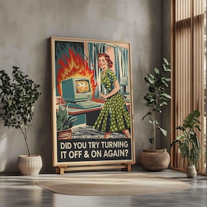 a woman in a green dress is playing a video game poster