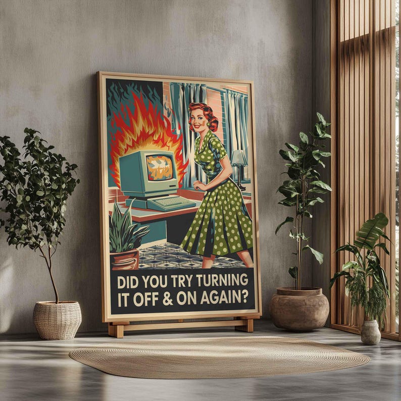 a woman in a green dress is playing a video game poster