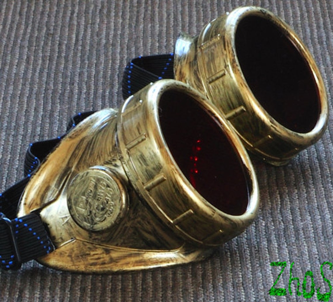 Steampunk Goggles Glasses Cyber Goggles Cosplay Anime Larp Etsy