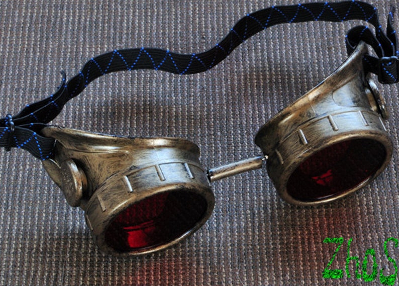 Steampunk Goggles Glasses Cyber Goggles Cosplay Anime Larp Etsy