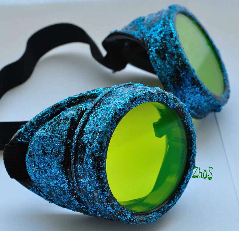 Steampunk Cyber Goggles Glasses Cosplay Anime Larp Rave Sheen Etsy