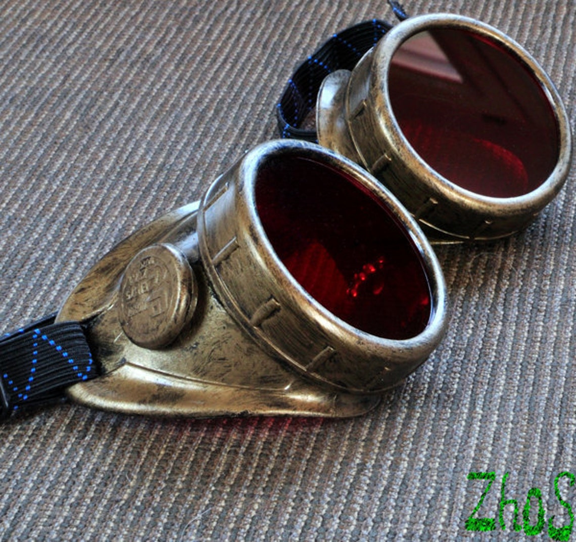Steampunk Goggles Glasses Cyber Goggles Cosplay Anime Larp Etsy