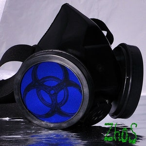 Black Cyber Mask Cyber Goth Respirator Gas Mask  BIOHAZARD