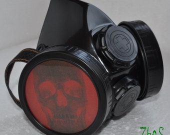 Cyber Mask Cyber Goth Black Respirator Masque à gaz BIOHAZARD Skull