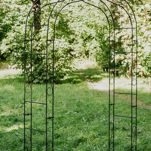 Rosenbogen EMILLY aus metall 160 cm Schwarz pulverbeschichtet