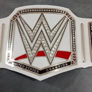 White WWE United States Champion Replica Belt - High-Quality Wrestling Collectible | Gift For You.