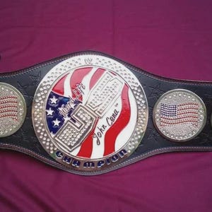 WWE John Cena Word Life Spinner Championship Belt – Replica Wrestling Title with American Flag Design | Gift For You.