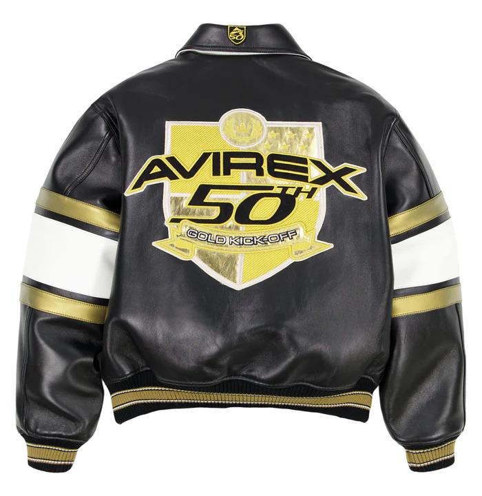 ピ*ズ様 AVIREX varsity jacket Black レザー　刺繍 $1398 NWT Avirex Black Leather Varsity Jacket Size S | eBay