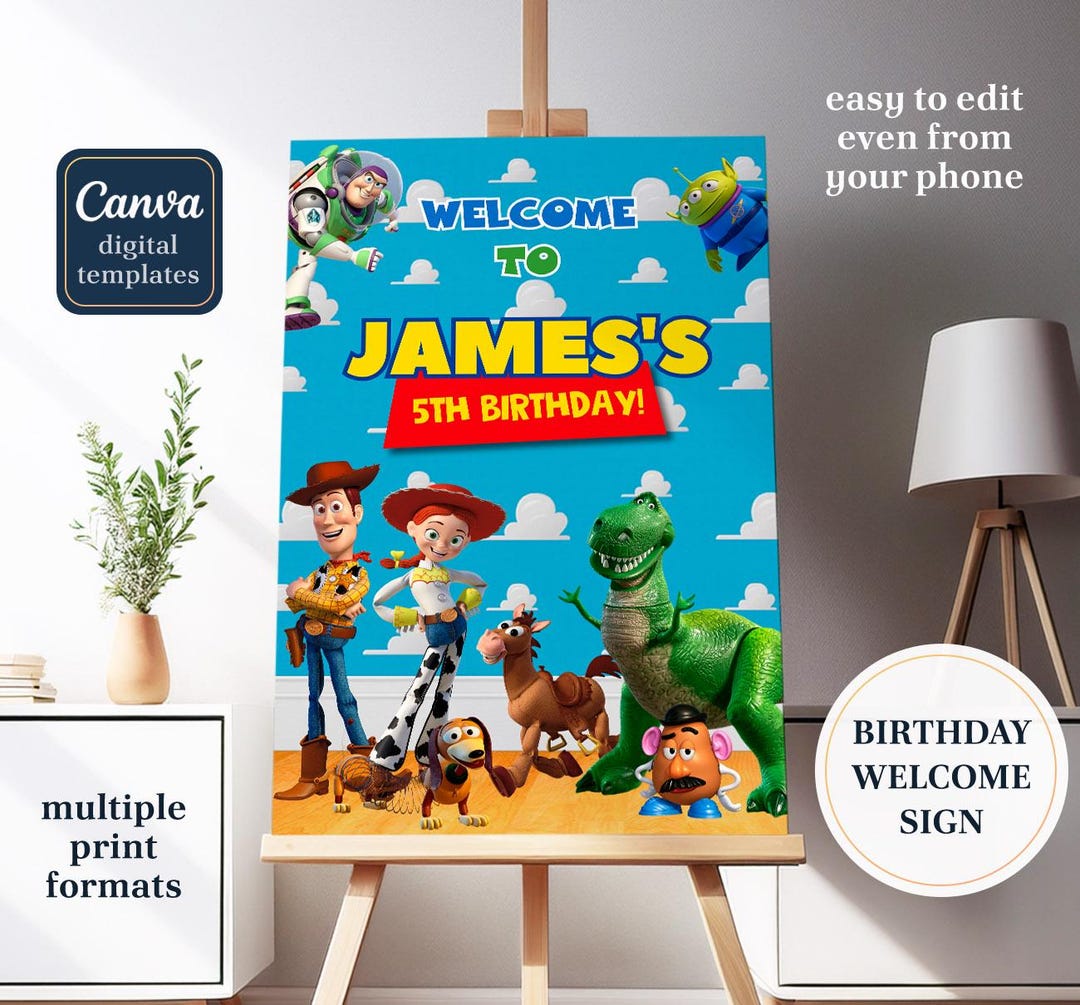 Toy Story Woody Printable Welcome Sign Template, Two Infinity Beyond ...