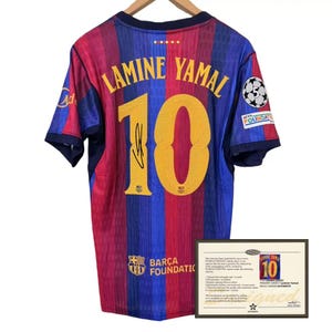 2026 Yamal #10 Jersey Barcelona UCL Signed Printed + COA