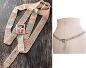 Edwardian Silver Beaded Belt with Sterling Buckle. Adie Lovekin Ltd. 1911. Bridal. Wedding. Something Old. Something Blue. M L