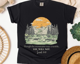 Bible verse tshirt, gift for homeschool mom, gift for teacher, christian t-shirt for mom, mountains tshirt, comfort colors shirt, camp shirt