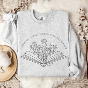 Klassische Gespräche Latein John 1: 1 Sweatshirt, Homeschool Mom Pullover. Bibel Vers Rundhalsausschnitt, Nachhilfe Geschenk, Geschenk für Homeschool Mama