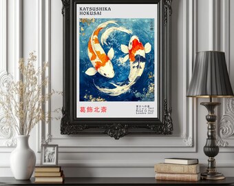 葛飾北斎にインスパイアされた日本の五重塔の壁画｜浮世絵風の桜と