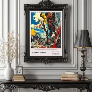 Abstract painting, Inspired by Gerhard Richter, Exhibition Poster, German Art print, Gerhard Richter art poster, Contemporary art v6