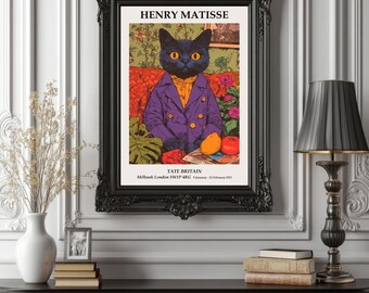 マティスの「窓辺の猫」プリント、モダンアートポスター、現代アート