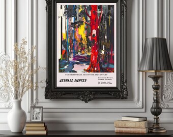 ゲルハルト・リヒター: Abstraktes Bild 展覧会ポスター (デジタル