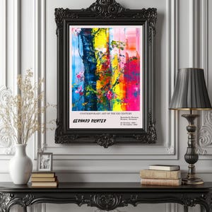 Abstract painting, Inspired by Gerhard Richter, Exhibition Poster, German Art print, Gerhard Richter art poster, Contemporary art v7