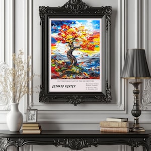 Abstract painting, Inspired by Gerhard Richter, Exhibition Poster, German Art print, Gerhard Richter art poster, Contemporary art v4
