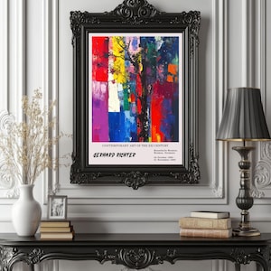 Abstract painting, Inspired by Gerhard Richter, Exhibition Poster, German Art print, Gerhard Richter art poster, Contemporary art v3