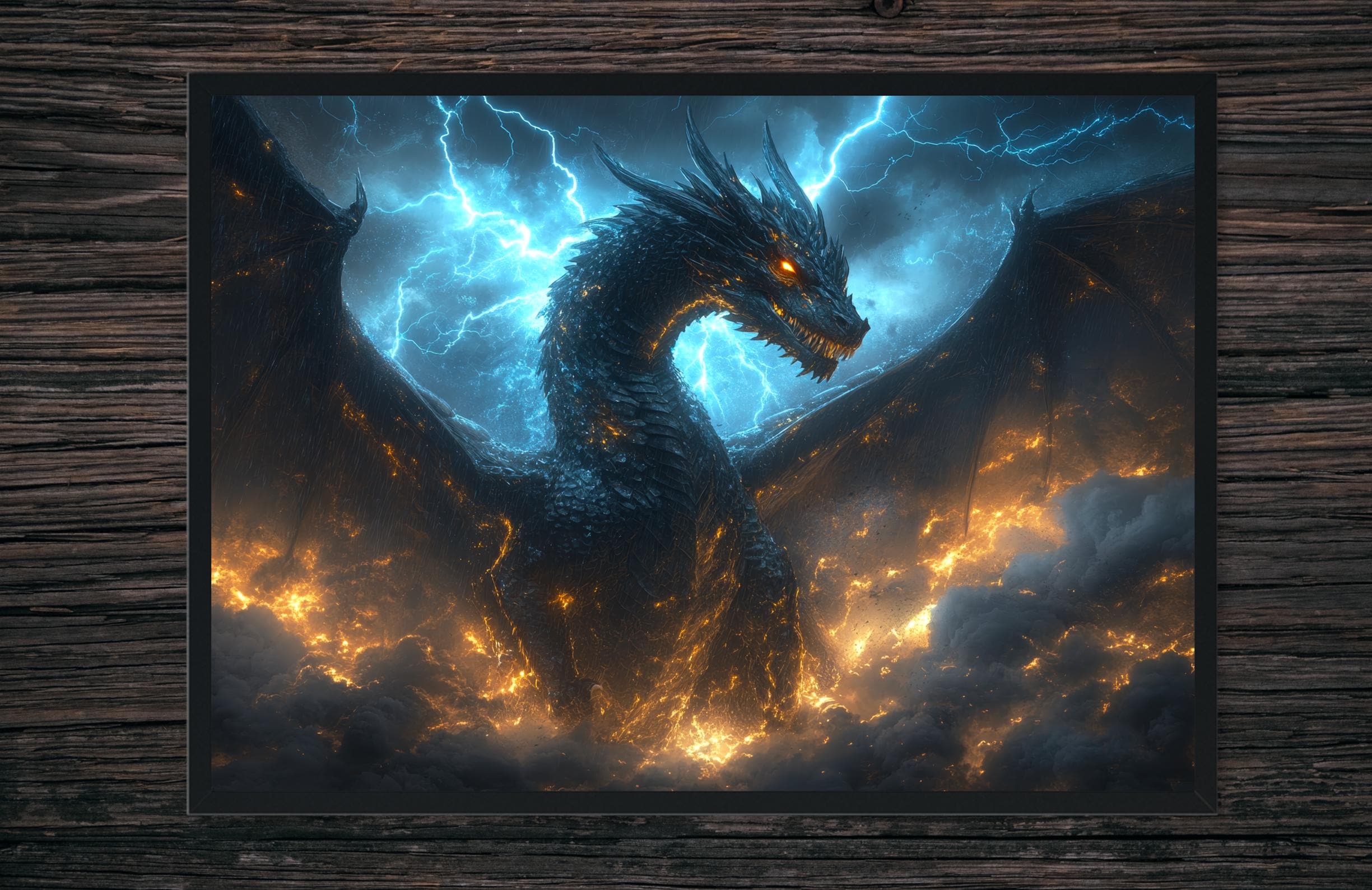 Tairn the Black Dragon Poster | Fourth Wing Fantasy Wall Art - Etsy