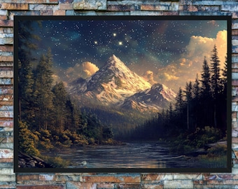 Ramiel Mountain Poster – Night Court Landscape from ACOTAR Series