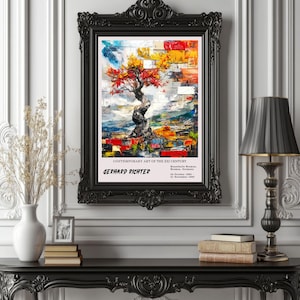 Pittura astratta, ispirata a Gerhard Richter, manifesto della mostra, stampa d'arte tedesca, manifesto d'arte di Gerhard Richter, arte contemporanea v8