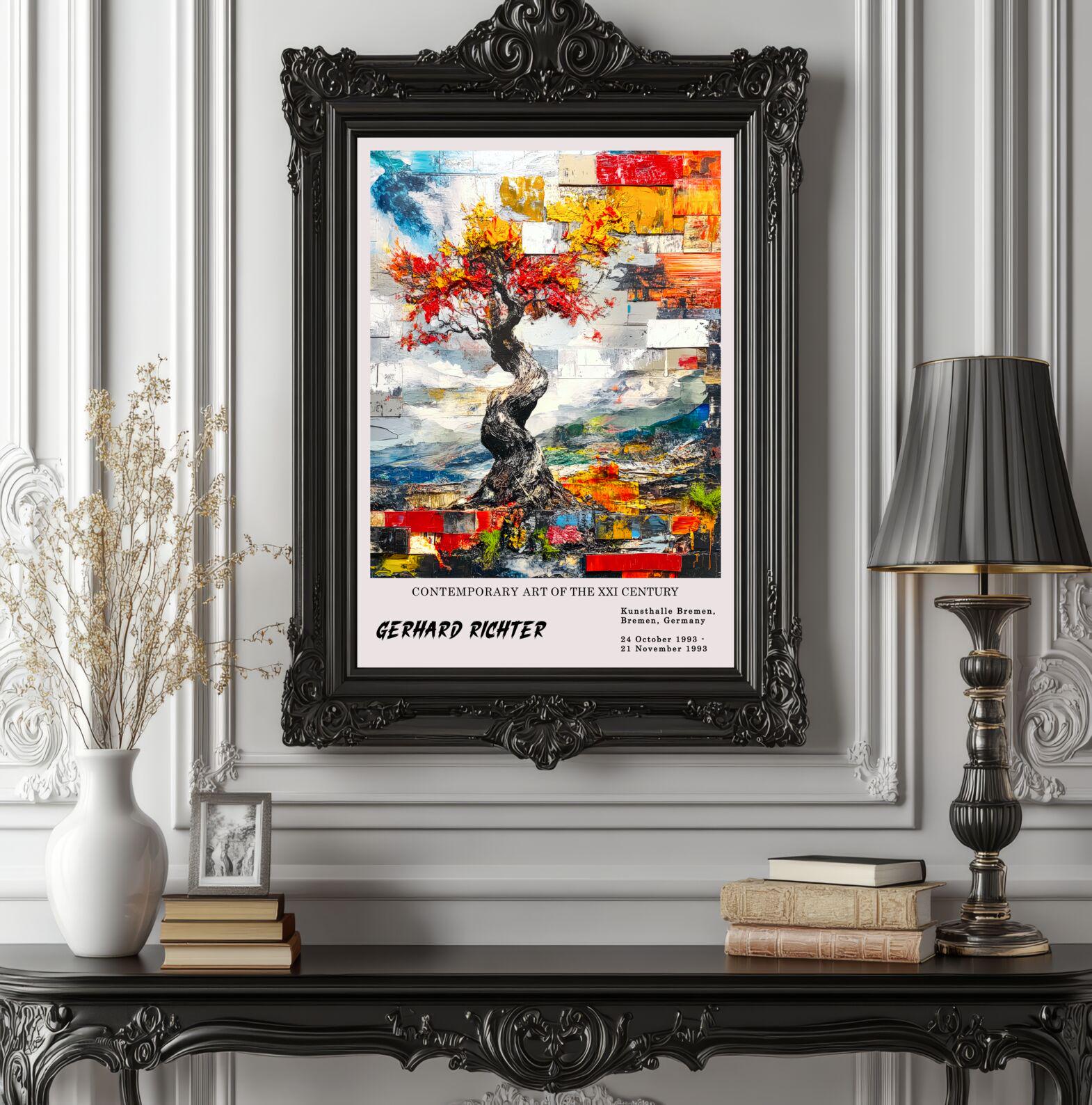 Abstract Painting, Inspired by Gerhard Richter, Exhibition Poster