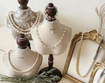 Baroque Jewelry Mannequin Bust Display Stand: Necklace Earring Holder, Home Decor Gift