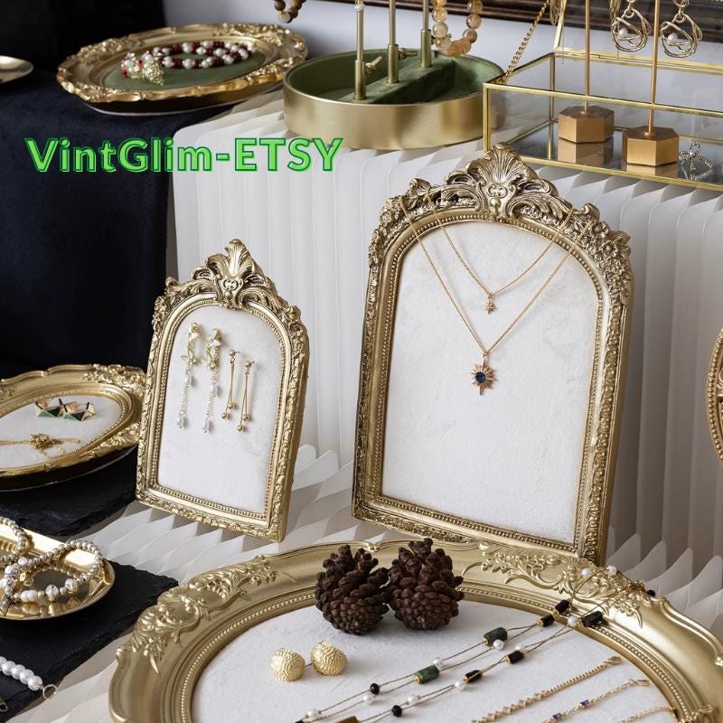 バロックゴールドジュエリーディスプレイスタンド、エレガントな