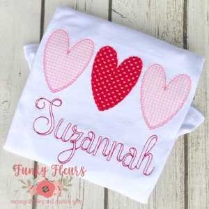 Valentine Heart Applique ShirtPersonalized Valentine ShirtSwirly Heart Applique ShirtGirl Valentine Shirt