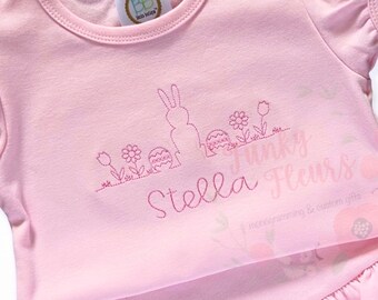 Girls Easter Shirt, Girls Easter Dress, Baby Easter Shirt, Easter Embroidery, Monogram Shirt, Easter Personalized Shirt, Girl Shirt Easter