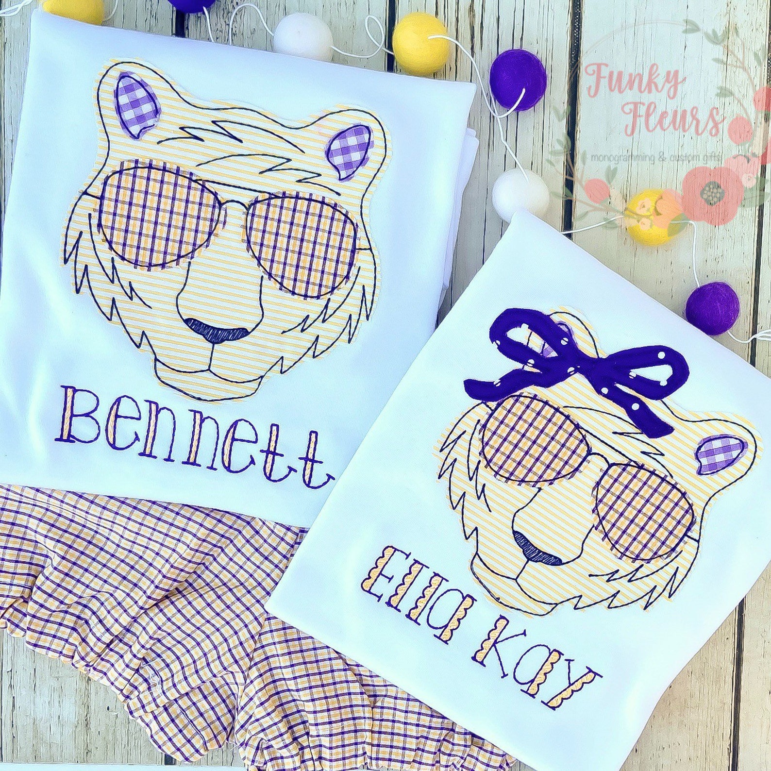 Tiger Football Shirt Girls Tiger Football Shirt Boys Tiger Etsy