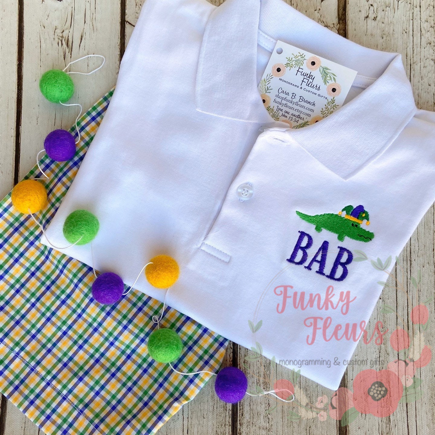 Mardi gras polo shirts sales