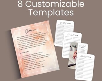 Digital Craft Business Planner, Canva Templates Bundle, Aufgabentracker, Log, bearbeitbar, bedruckbar, Business-Wachstum, Wellness, Produktivität CC013