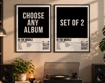 Set of 2 Custom Music Album Prints, Aesthetic Music Fan Gift Printable, Choose Your Favorite Album, Request Your Cover, Personalized Song