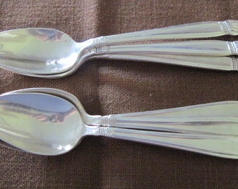 Danish Princess by Holmes and Edwards Silver-Plate Set of 4 Teaspoons 1930/'s