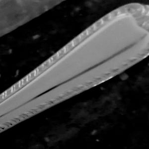 8 Vintage Reed & Barton Stainless IcedTea Spoons Domain Pattern Never Used Glossy Finish Rope Edge