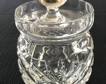 Vintage Galway Ireland Crystal Jam Jelly Jar Pot With Lid Ashford Pattern