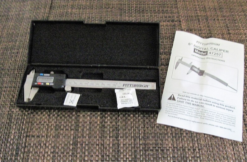 Pittsburg 6 Digital Caliper Model 47257 With Case Etsy
