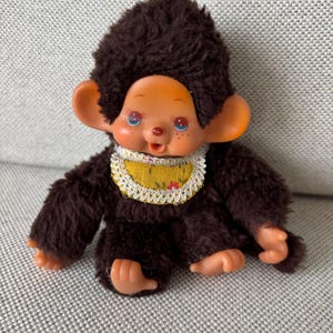 Vintage 1970s Monchhichi Monkey Doll by Sekiguchi