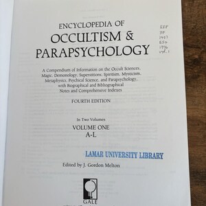 Encyclopedia of occultism & parapsychology vol 1 a–l (1996) gale hardcover. image 6