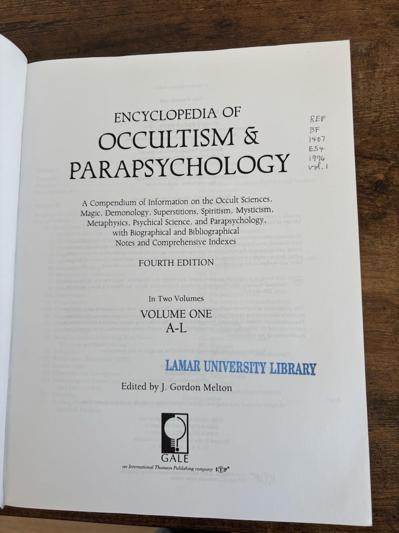 Encyclopedia of occultism & parapsychology vol 1 a–l (1996) gale hardcover. image 6