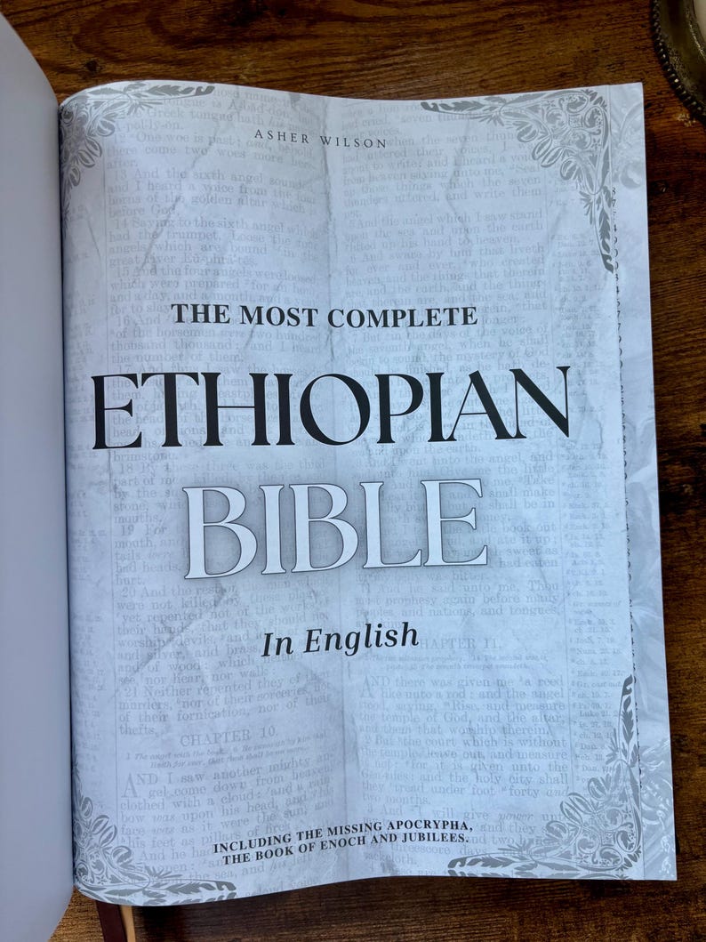 Hand Rebound Ethiopian Bible, Genuine Leather, Book of Enoch, Jubilees, Artisan Bound bild 9
