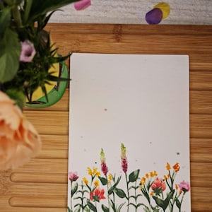 Wilde Blumenwiese Aquarellkarte, A6