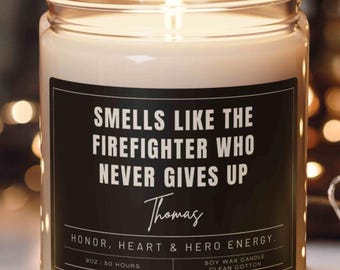 Personalized Fireman Gift, First Responder Gift, Firefighter Candle Gift, Custom Funny Firefighter Gifts, Firefighter Candle, New Job Gift