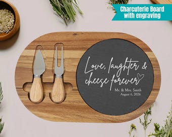 Custom Charcuterie Board Gift - Personalized Engraved Cheese Board - Wedding, Housewarming & Anniversary Present - Custom Cutting Board Gift